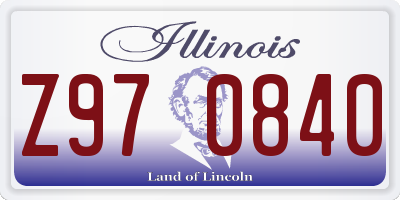 IL license plate Z970840