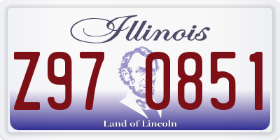 IL license plate Z970851