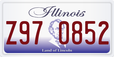 IL license plate Z970852