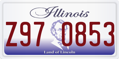 IL license plate Z970853