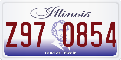 IL license plate Z970854
