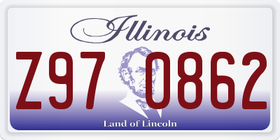 IL license plate Z970862