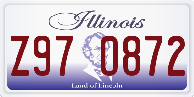 IL license plate Z970872