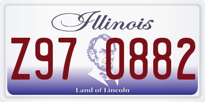 IL license plate Z970882