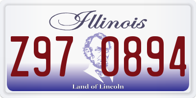 IL license plate Z970894