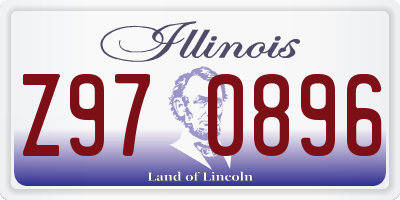 IL license plate Z970896