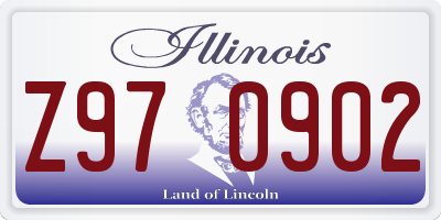 IL license plate Z970902