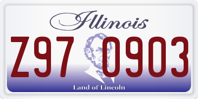 IL license plate Z970903