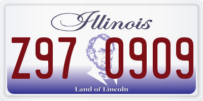 IL license plate Z970909