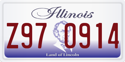 IL license plate Z970914