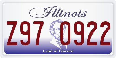 IL license plate Z970922