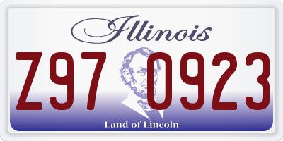 IL license plate Z970923