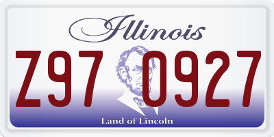 IL license plate Z970927