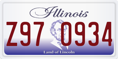 IL license plate Z970934