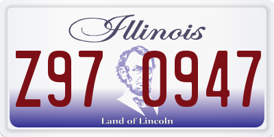 IL license plate Z970947