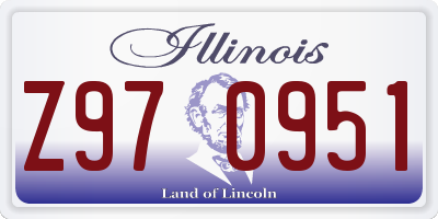 IL license plate Z970951