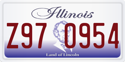 IL license plate Z970954
