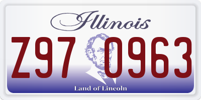 IL license plate Z970963