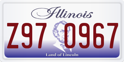 IL license plate Z970967
