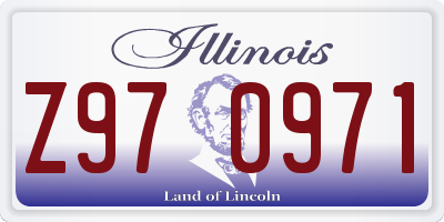 IL license plate Z970971