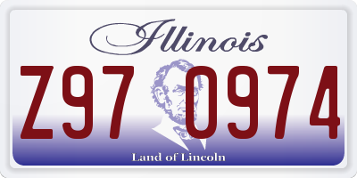 IL license plate Z970974