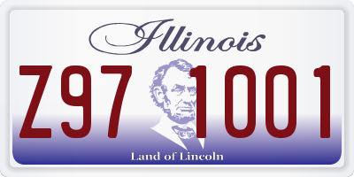 IL license plate Z971001
