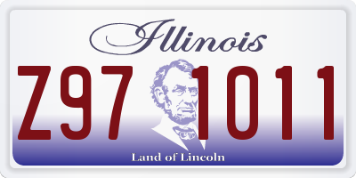 IL license plate Z971011