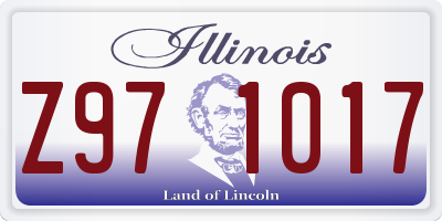 IL license plate Z971017