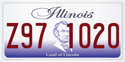 IL license plate Z971020