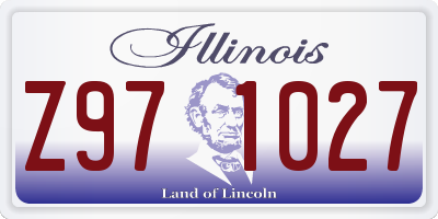 IL license plate Z971027