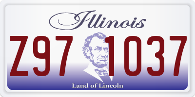 IL license plate Z971037