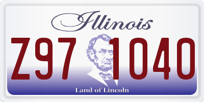IL license plate Z971040