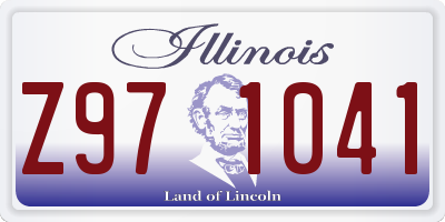 IL license plate Z971041