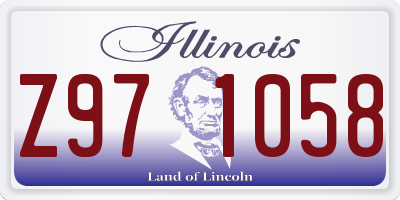 IL license plate Z971058