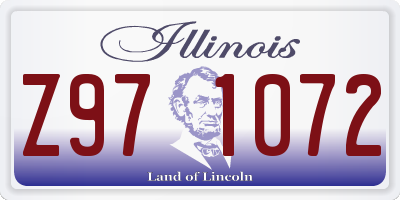 IL license plate Z971072