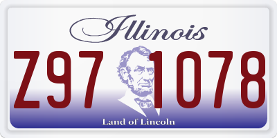 IL license plate Z971078