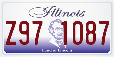 IL license plate Z971087