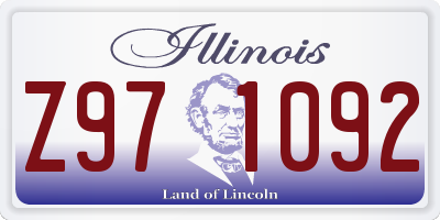 IL license plate Z971092