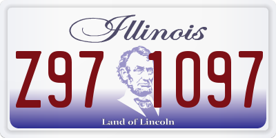 IL license plate Z971097