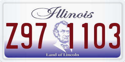 IL license plate Z971103