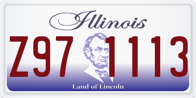 IL license plate Z971113