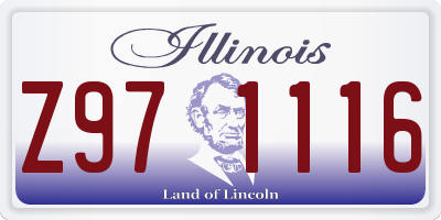 IL license plate Z971116