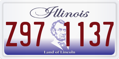 IL license plate Z971137