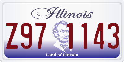 IL license plate Z971143