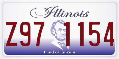 IL license plate Z971154