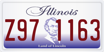 IL license plate Z971163