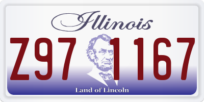 IL license plate Z971167