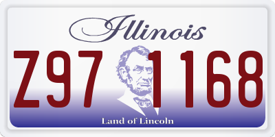 IL license plate Z971168
