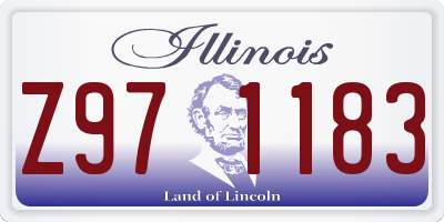 IL license plate Z971183