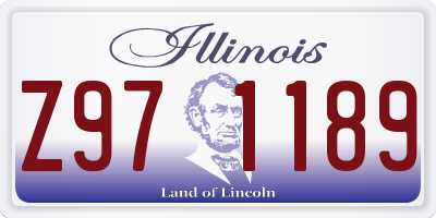 IL license plate Z971189